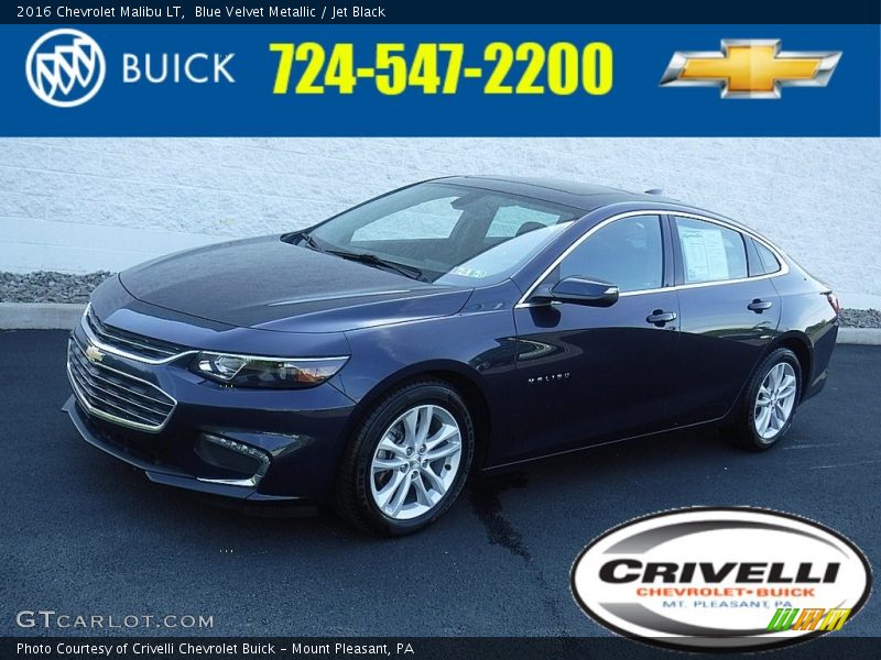 Blue Velvet Metallic / Jet Black 2016 Chevrolet Malibu LT
