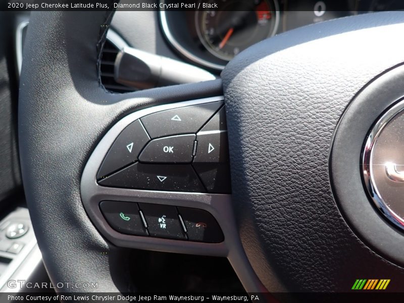 Diamond Black Crystal Pearl / Black 2020 Jeep Cherokee Latitude Plus