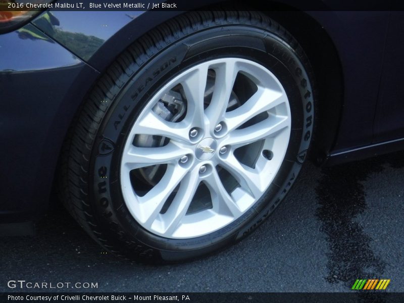 Blue Velvet Metallic / Jet Black 2016 Chevrolet Malibu LT