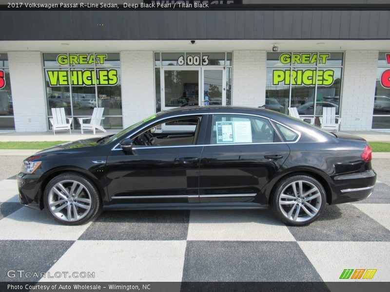 Deep Black Pearl / Titan Black 2017 Volkswagen Passat R-Line Sedan