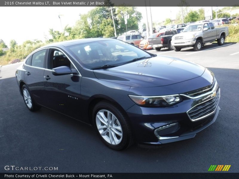 Blue Velvet Metallic / Jet Black 2016 Chevrolet Malibu LT