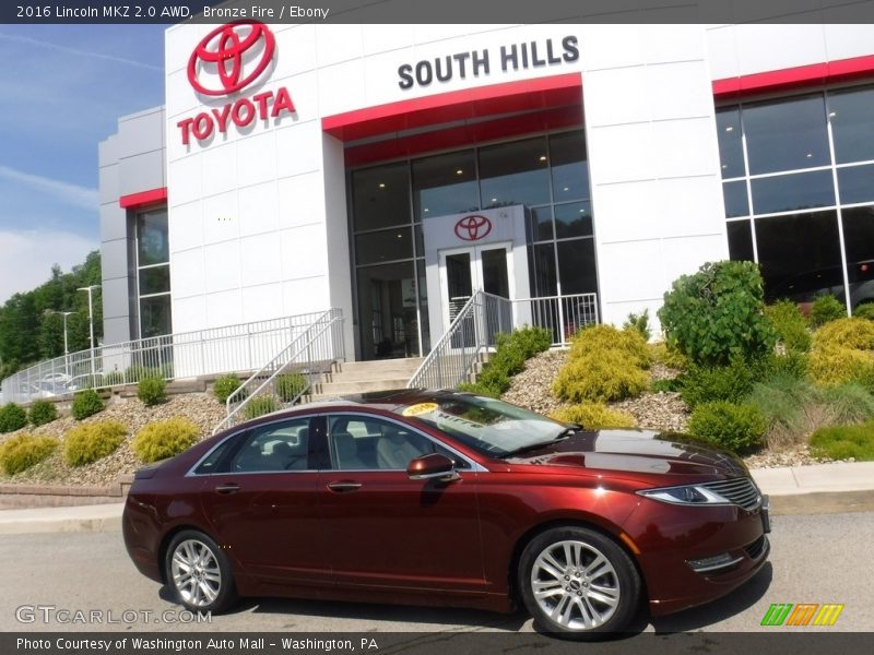 Bronze Fire / Ebony 2016 Lincoln MKZ 2.0 AWD