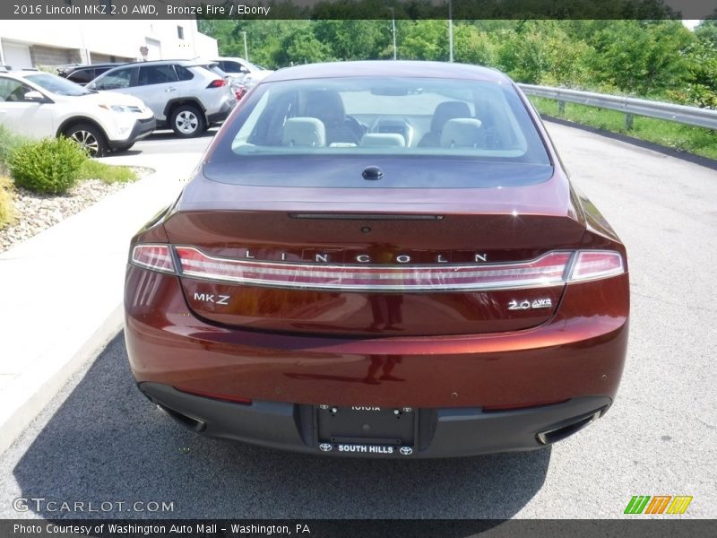 Bronze Fire / Ebony 2016 Lincoln MKZ 2.0 AWD