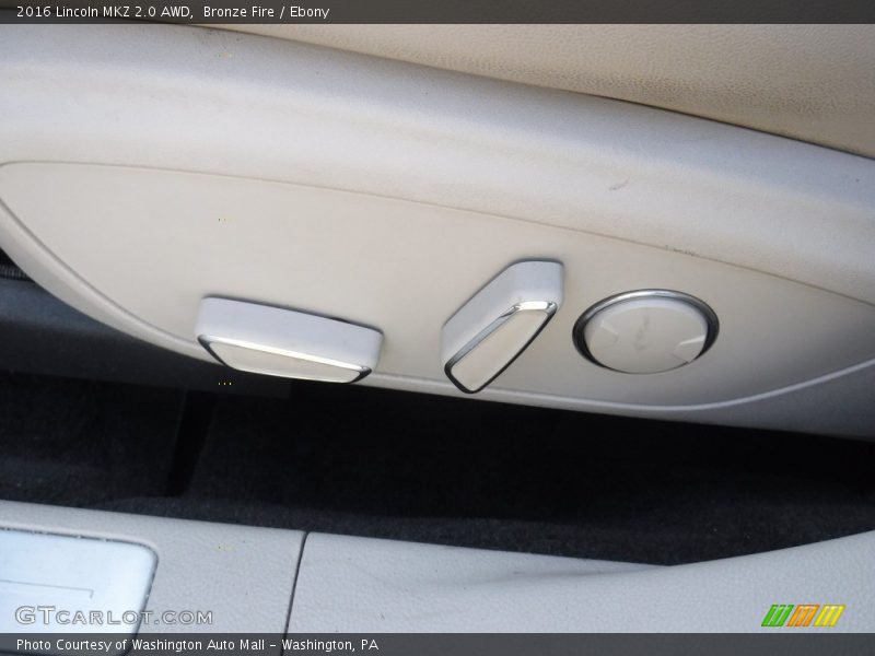 Front Seat of 2016 MKZ 2.0 AWD