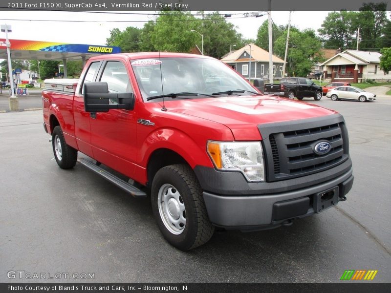 Vermillion Red / Steel Gray 2011 Ford F150 XL SuperCab 4x4