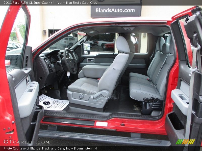 Vermillion Red / Steel Gray 2011 Ford F150 XL SuperCab 4x4