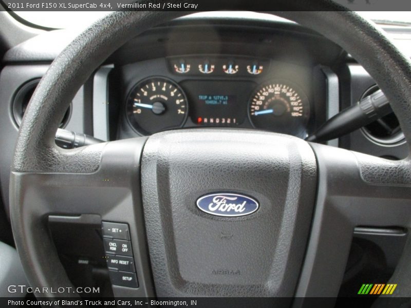 Vermillion Red / Steel Gray 2011 Ford F150 XL SuperCab 4x4