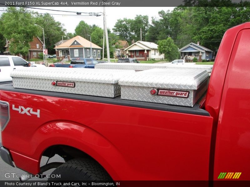 Vermillion Red / Steel Gray 2011 Ford F150 XL SuperCab 4x4