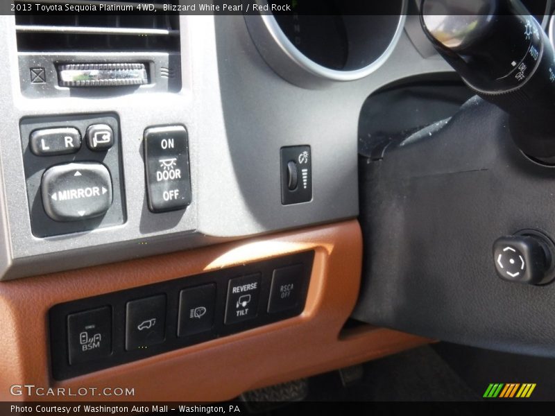 Blizzard White Pearl / Red Rock 2013 Toyota Sequoia Platinum 4WD