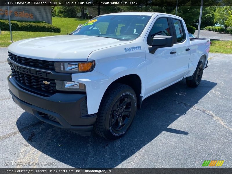 Summit White / Jet Black 2019 Chevrolet Silverado 1500 WT Double Cab 4WD