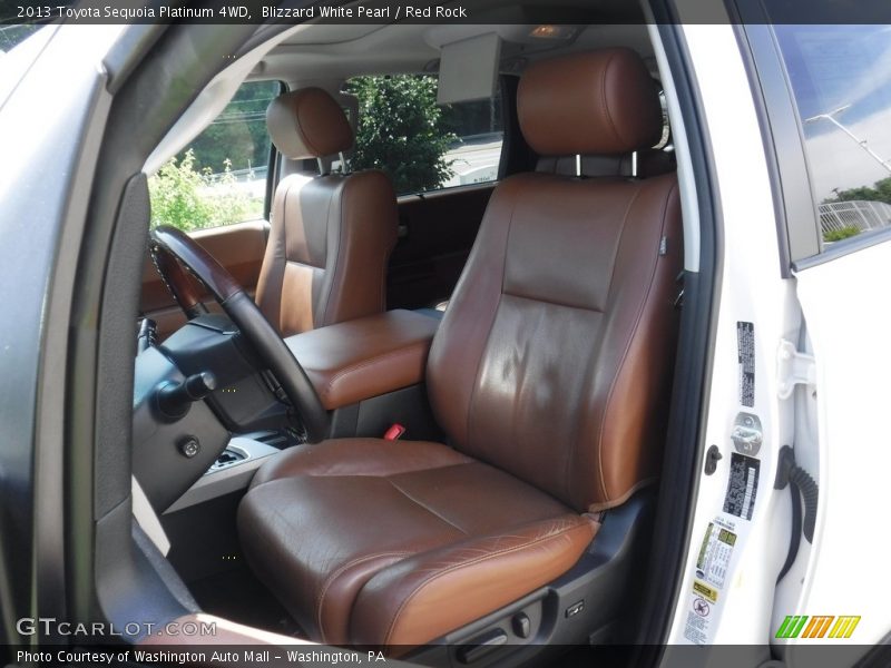 Blizzard White Pearl / Red Rock 2013 Toyota Sequoia Platinum 4WD