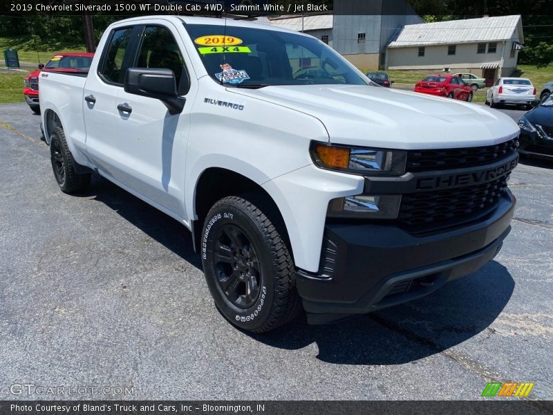 Summit White / Jet Black 2019 Chevrolet Silverado 1500 WT Double Cab 4WD