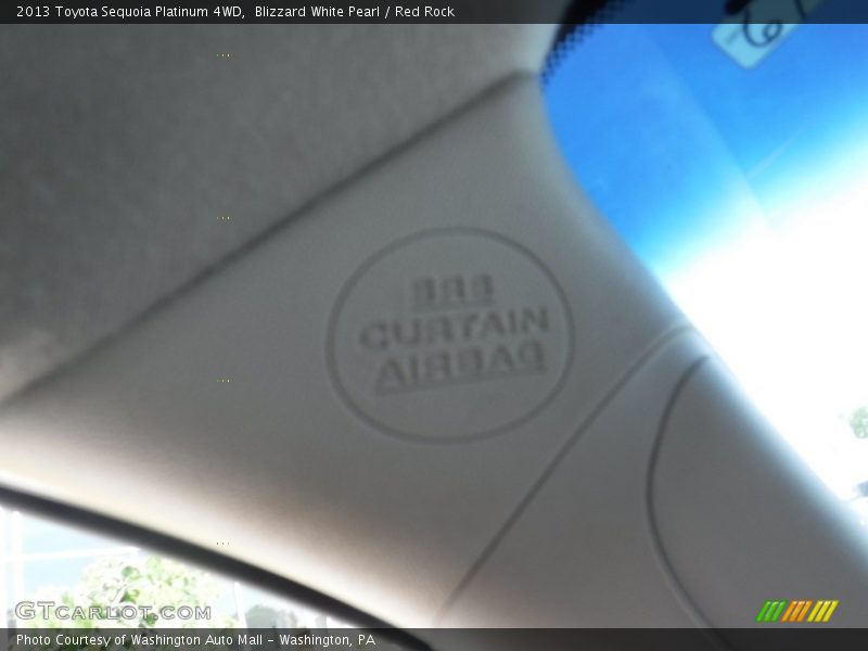 Blizzard White Pearl / Red Rock 2013 Toyota Sequoia Platinum 4WD