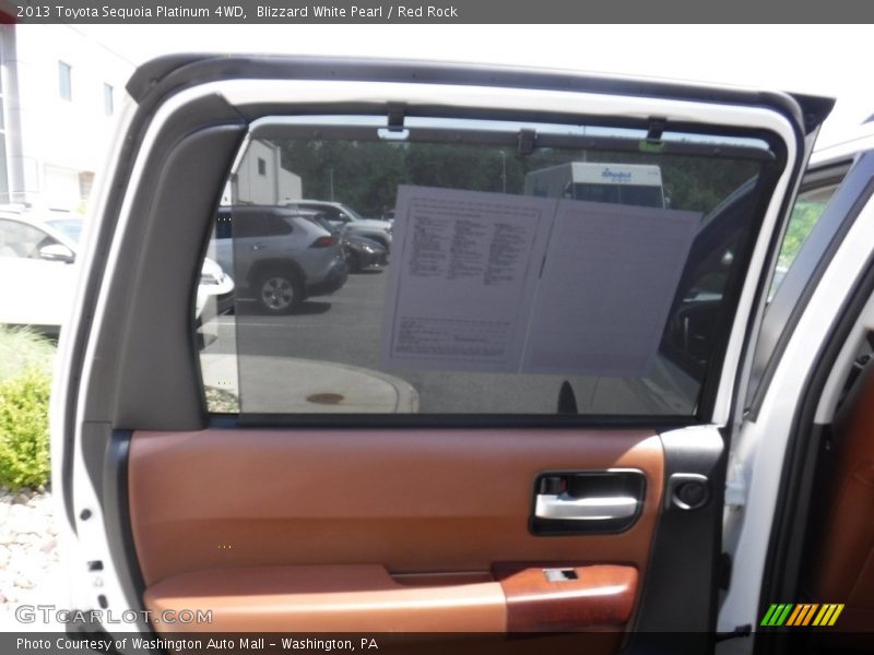Blizzard White Pearl / Red Rock 2013 Toyota Sequoia Platinum 4WD
