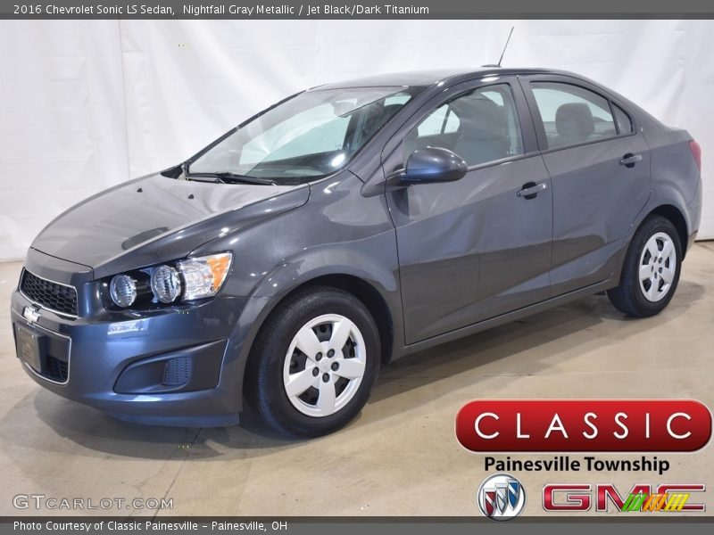Nightfall Gray Metallic / Jet Black/Dark Titanium 2016 Chevrolet Sonic LS Sedan