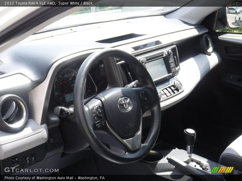Super White / Black 2013 Toyota RAV4 XLE AWD