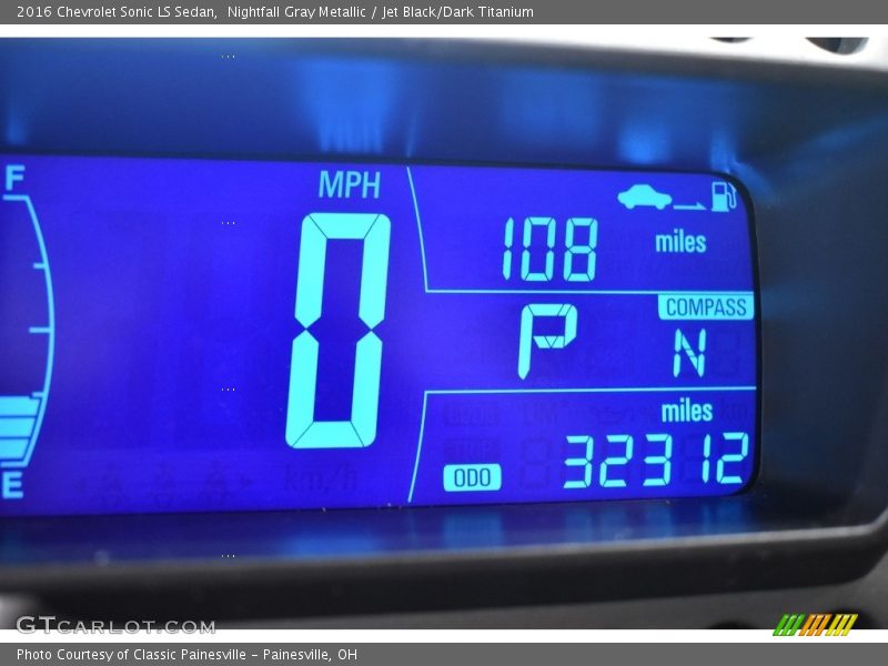 Nightfall Gray Metallic / Jet Black/Dark Titanium 2016 Chevrolet Sonic LS Sedan