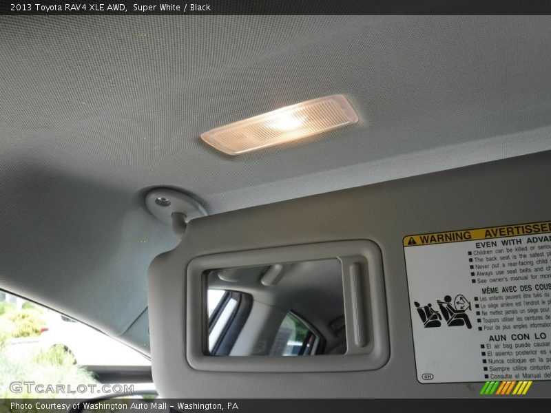 Super White / Black 2013 Toyota RAV4 XLE AWD