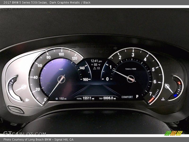 Dark Graphite Metallic / Black 2017 BMW 5 Series 530i Sedan