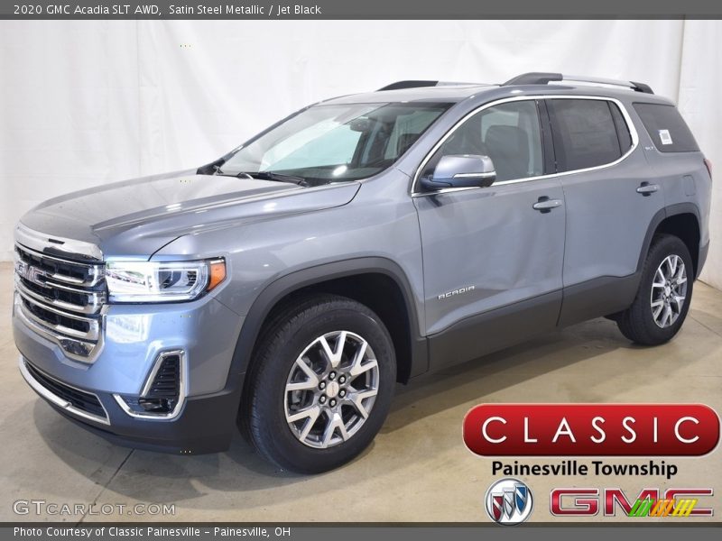 Satin Steel Metallic / Jet Black 2020 GMC Acadia SLT AWD