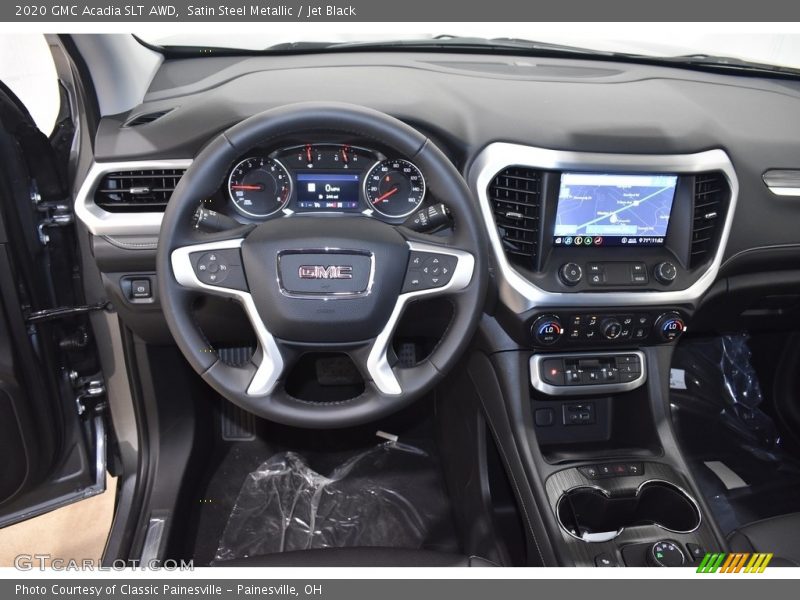 Satin Steel Metallic / Jet Black 2020 GMC Acadia SLT AWD