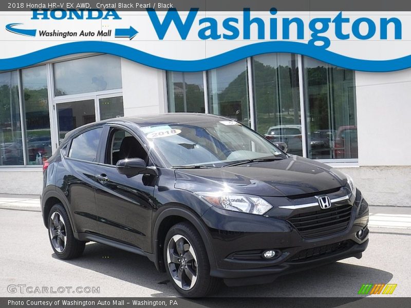 Crystal Black Pearl / Black 2018 Honda HR-V EX AWD