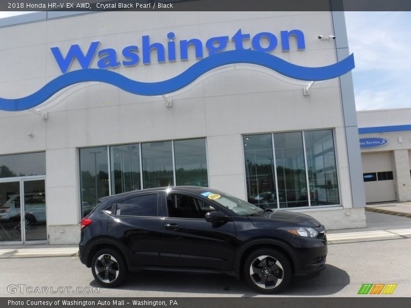 Crystal Black Pearl / Black 2018 Honda HR-V EX AWD