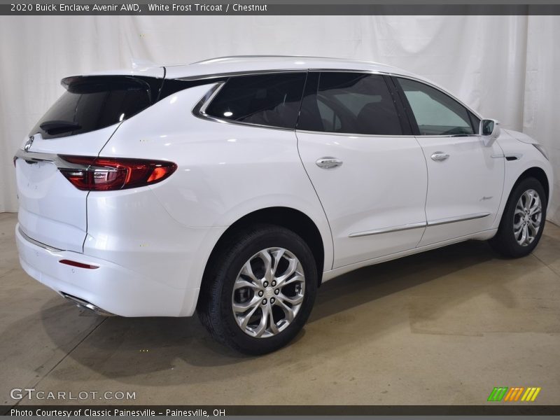 White Frost Tricoat / Chestnut 2020 Buick Enclave Avenir AWD