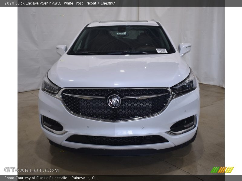 White Frost Tricoat / Chestnut 2020 Buick Enclave Avenir AWD