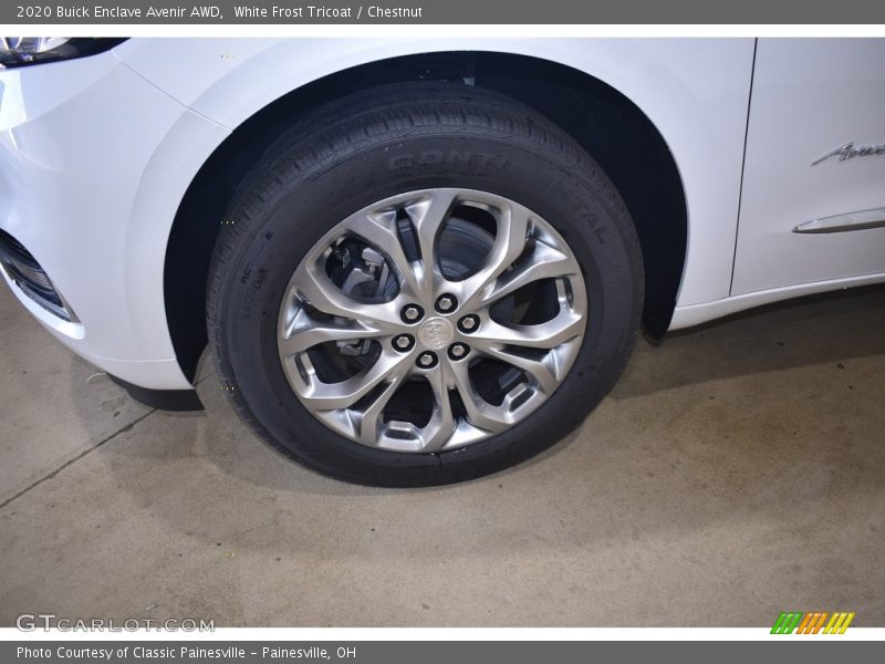 White Frost Tricoat / Chestnut 2020 Buick Enclave Avenir AWD