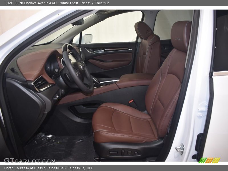 White Frost Tricoat / Chestnut 2020 Buick Enclave Avenir AWD