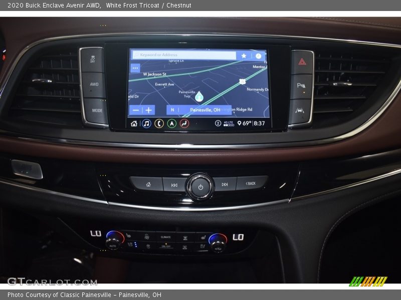 White Frost Tricoat / Chestnut 2020 Buick Enclave Avenir AWD