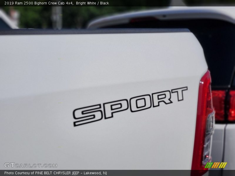 Bright White / Black 2019 Ram 2500 Bighorn Crew Cab 4x4