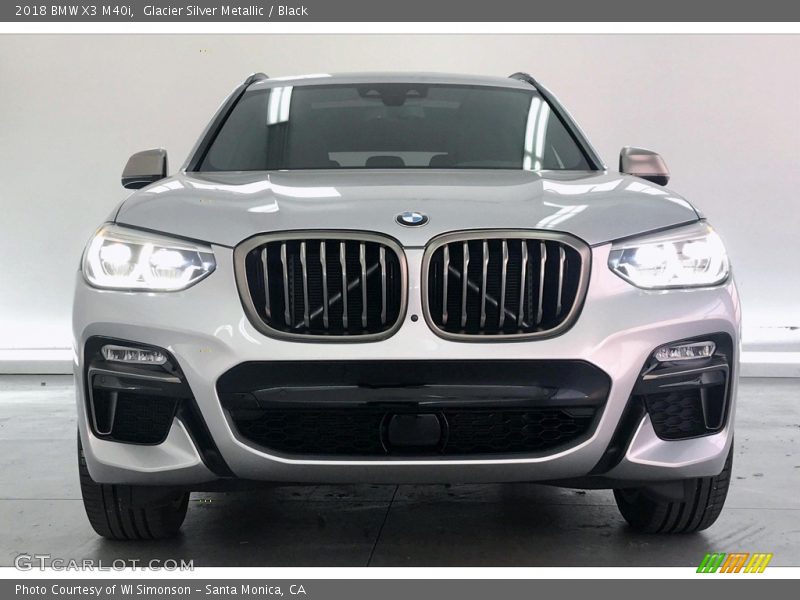 Glacier Silver Metallic / Black 2018 BMW X3 M40i