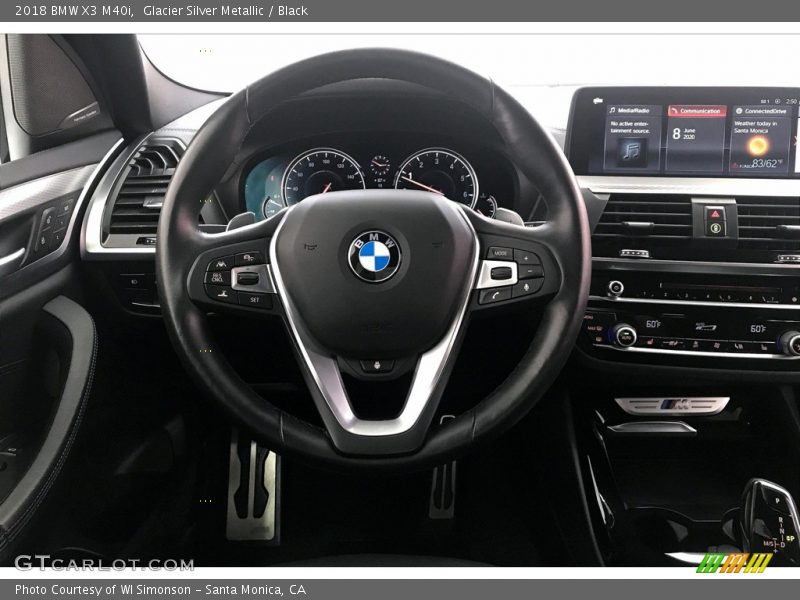 Glacier Silver Metallic / Black 2018 BMW X3 M40i