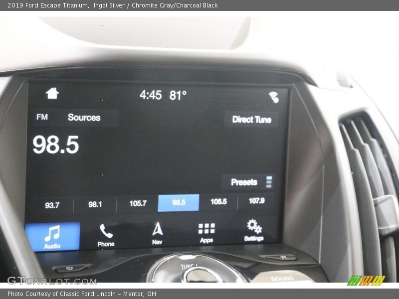 Ingot Silver / Chromite Gray/Charcoal Black 2019 Ford Escape Titanium