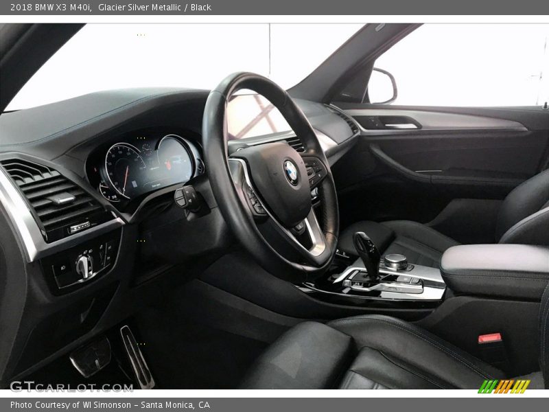 Glacier Silver Metallic / Black 2018 BMW X3 M40i