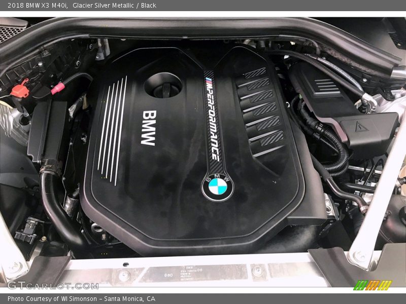 Glacier Silver Metallic / Black 2018 BMW X3 M40i