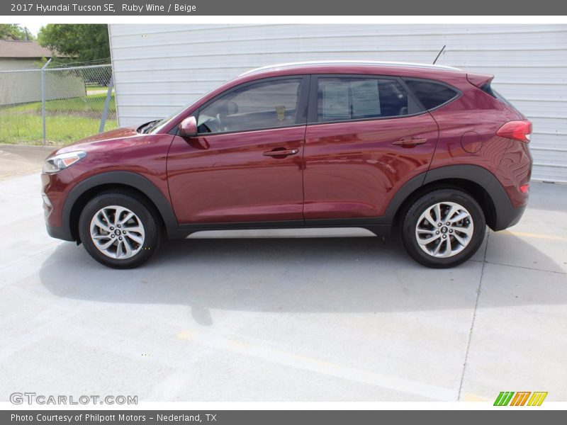 Ruby Wine / Beige 2017 Hyundai Tucson SE