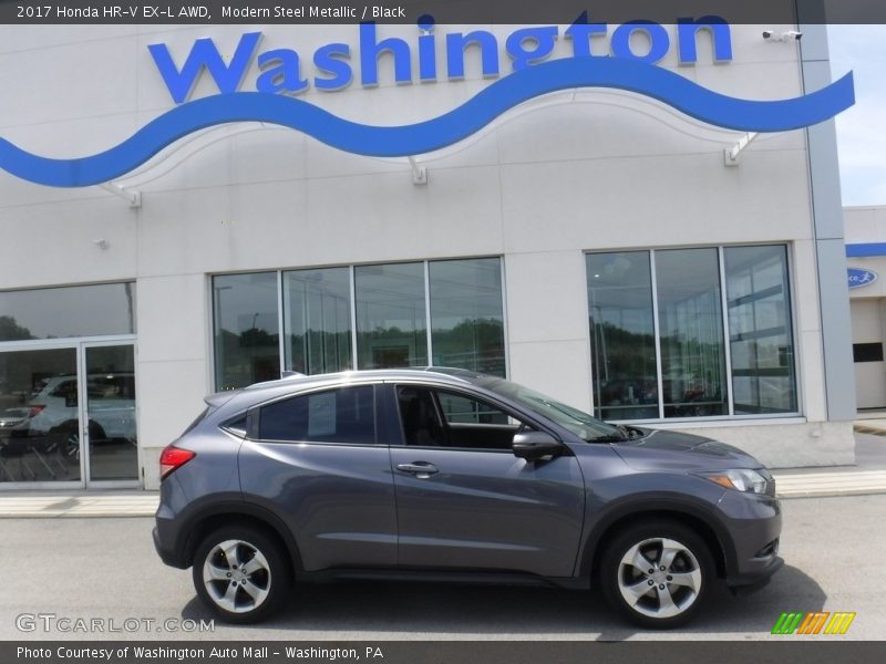 Modern Steel Metallic / Black 2017 Honda HR-V EX-L AWD