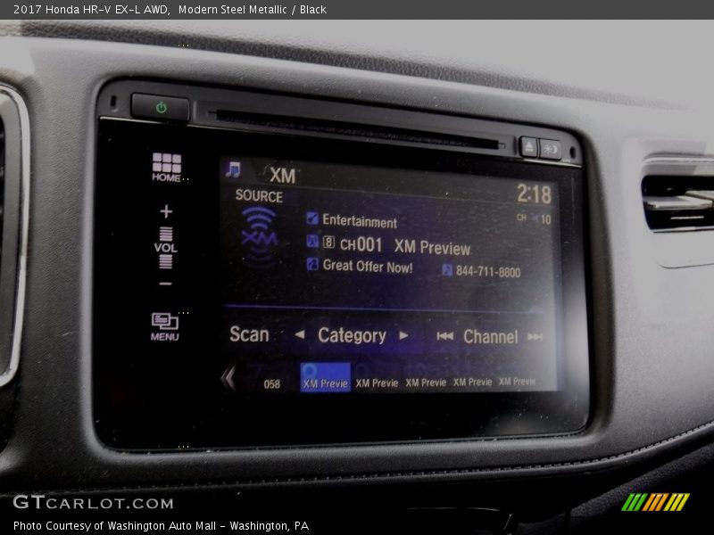 Modern Steel Metallic / Black 2017 Honda HR-V EX-L AWD