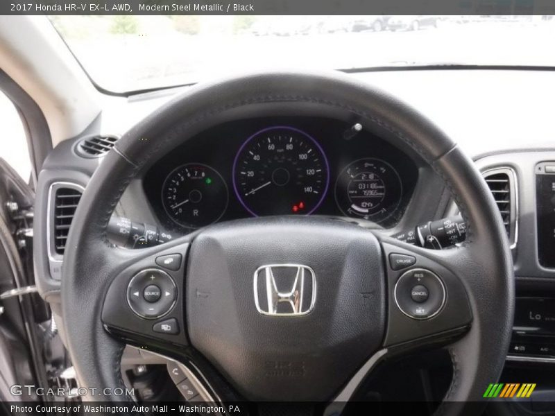 Modern Steel Metallic / Black 2017 Honda HR-V EX-L AWD