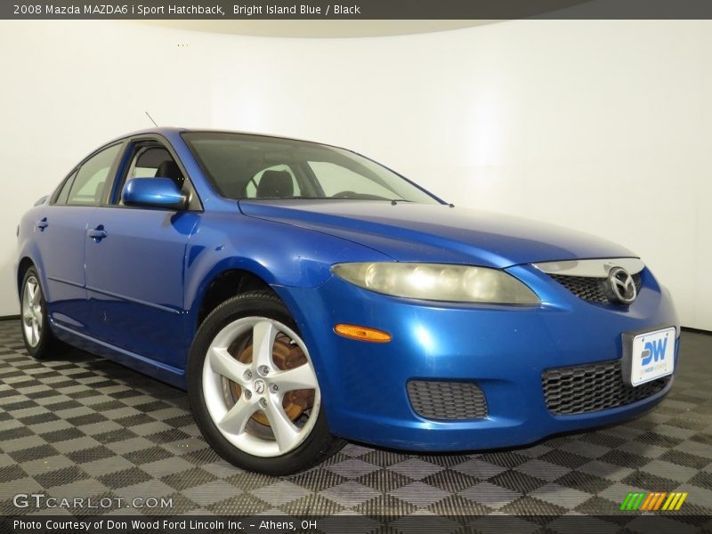 Bright Island Blue / Black 2008 Mazda MAZDA6 i Sport Hatchback