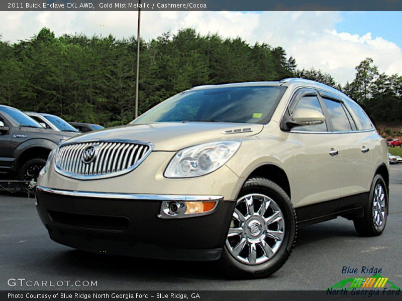 Gold Mist Metallic / Cashmere/Cocoa 2011 Buick Enclave CXL AWD