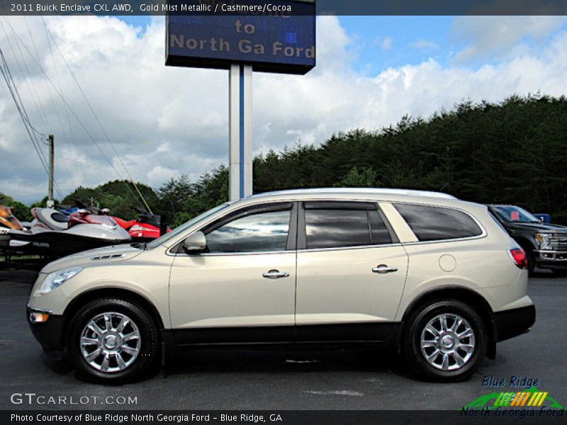 Gold Mist Metallic / Cashmere/Cocoa 2011 Buick Enclave CXL AWD