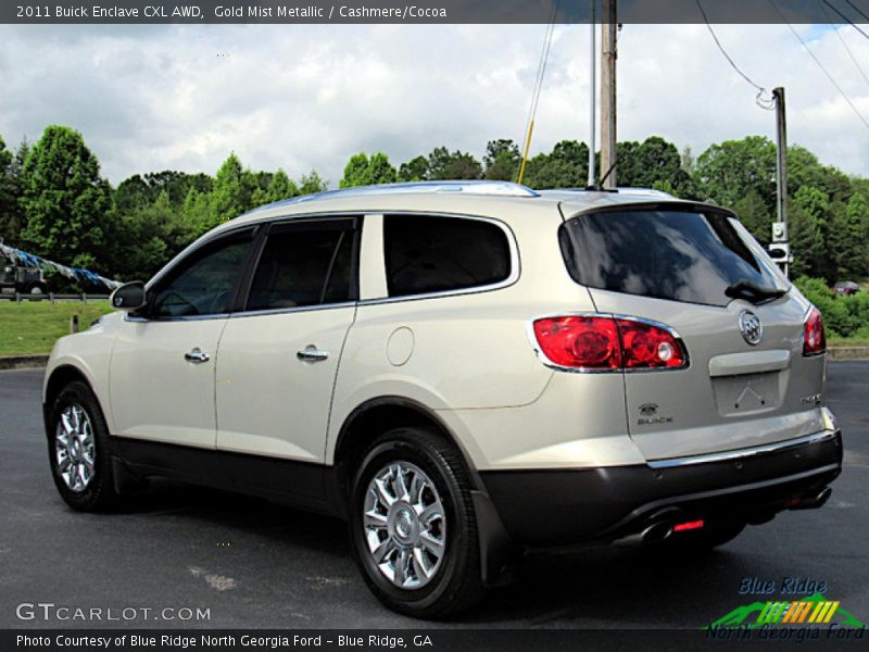 Gold Mist Metallic / Cashmere/Cocoa 2011 Buick Enclave CXL AWD
