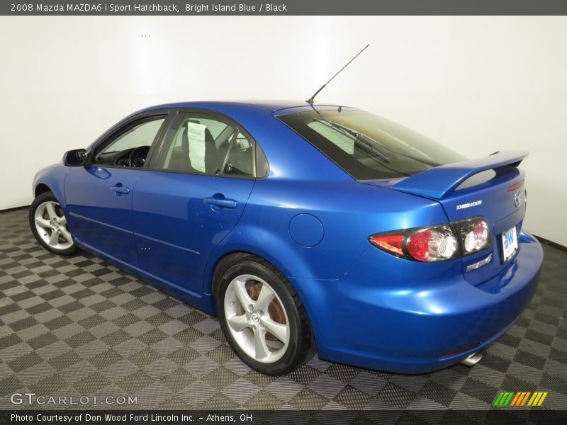 Bright Island Blue / Black 2008 Mazda MAZDA6 i Sport Hatchback