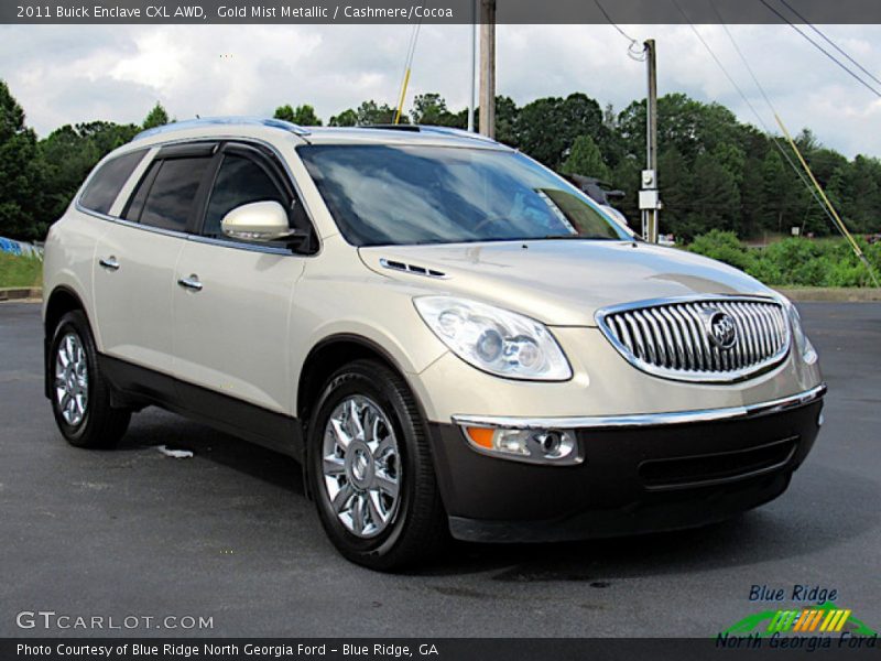 Gold Mist Metallic / Cashmere/Cocoa 2011 Buick Enclave CXL AWD