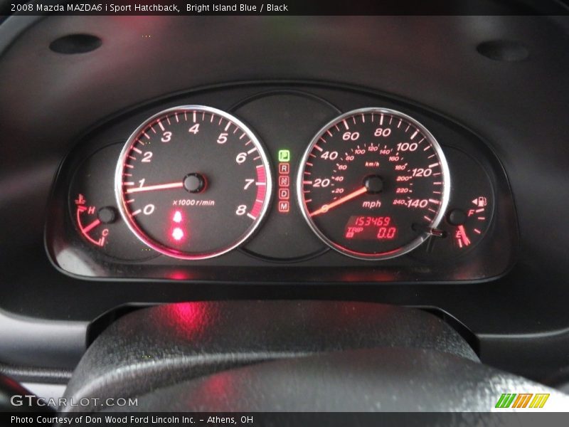 Bright Island Blue / Black 2008 Mazda MAZDA6 i Sport Hatchback