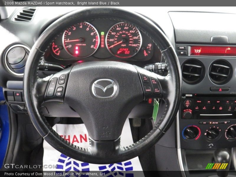 Bright Island Blue / Black 2008 Mazda MAZDA6 i Sport Hatchback